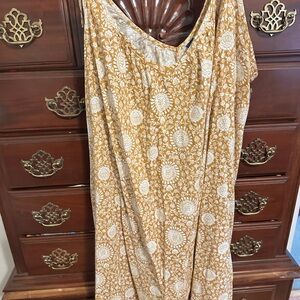 Old Navy Mustard and White Floral Maxi Dress